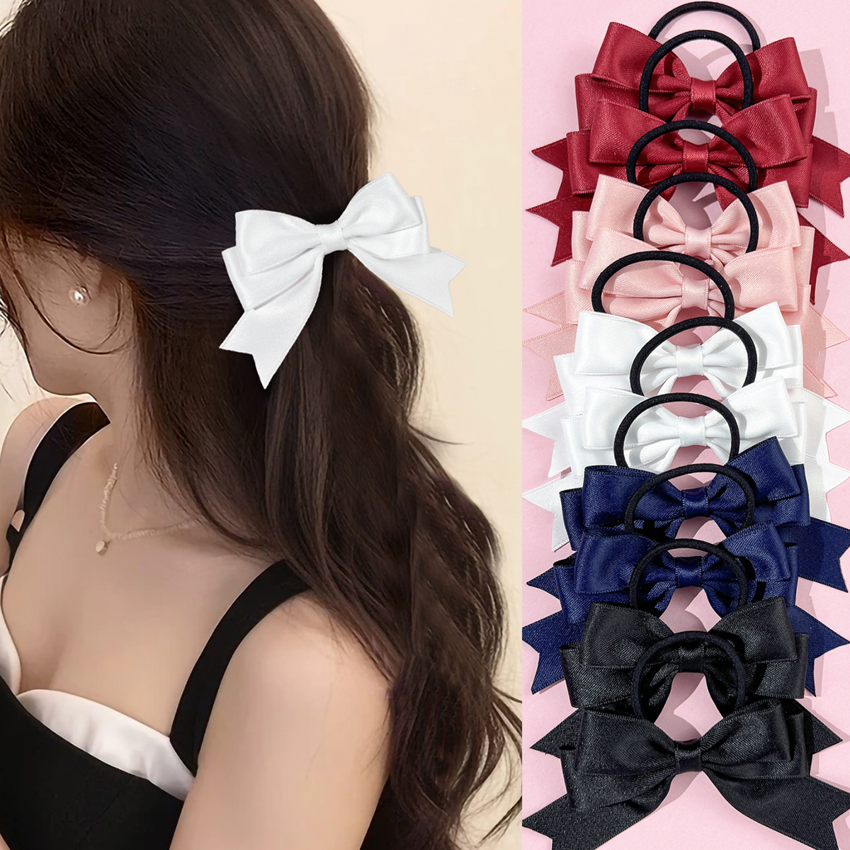 Ribbon Bow Gift - 2 Parça Fiyonklu Saç Tokası, Tatlı