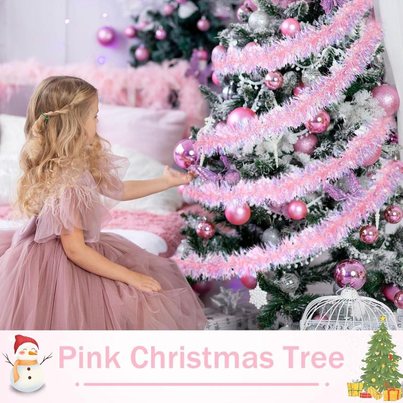 1/3/5 adet 2M pembe noel tinse - Tinsel Garland Decoration incelemesi ve fiyatı