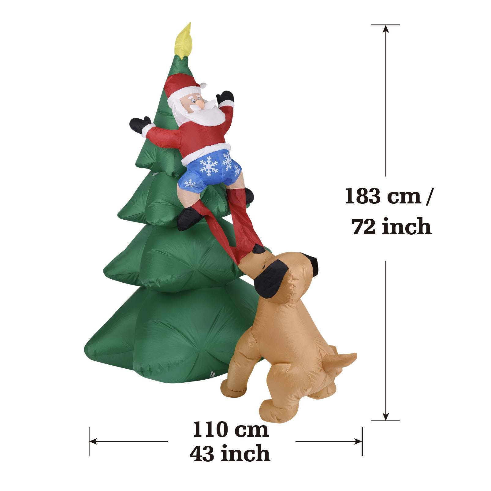 Noel Şişme Köpek, Noel Baba il - Christmas Lights Outdoor incelemesi ve fiyatı