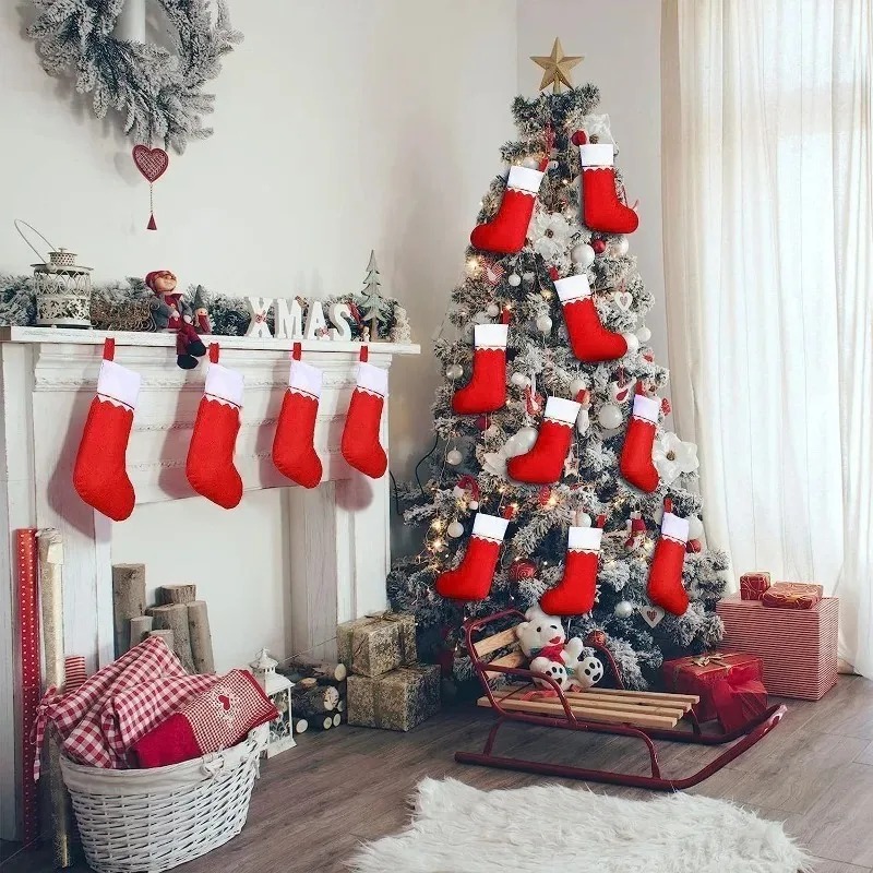 12-24 Adet Noel Çorabı Asma Sü - Christmas Stocking Hanging incelemesi ve fiyatı